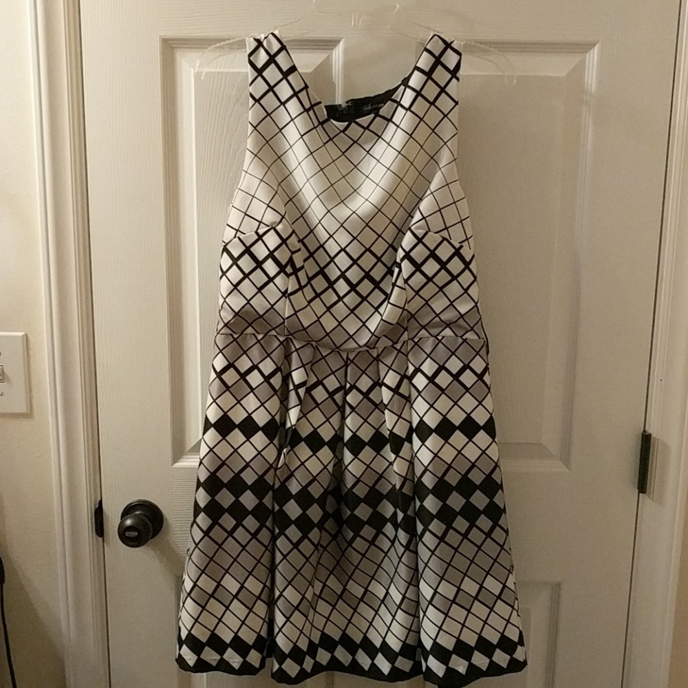 Geometric Skater Dress